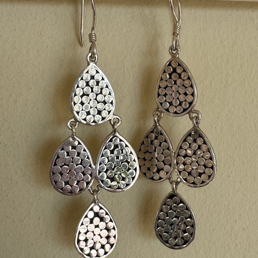 Sterling Silver Dangling Earrings - image 4